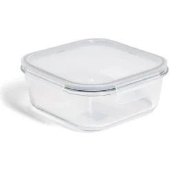Gifi Conservation Alimentaire^Boîte alimentaire en verre avec couvercle plastique à clips 1,1L