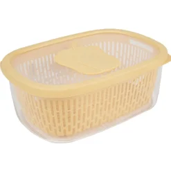 Gifi Conservation Alimentaire^Boîte alimentaire hermétique avec panier fraîcheur 4 L jaune