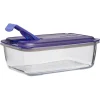 Gifi Conservation Alimentaire^Boîte alimentaire Luminarc Easy Box verre transparent et bleu 122 cl