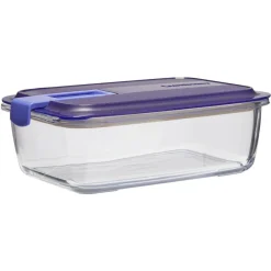Gifi Conservation Alimentaire^Boîte alimentaire Luminarc Easy Box verre transparent et bleu 122 cl