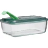 Gifi Conservation Alimentaire^Boîte alimentaire Luminarc verre Esay Box transparent et vert 122 cl