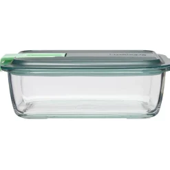 Gifi Conservation Alimentaire^Boîte alimentaire Luminarc verre Esay Box transparent et vert 122 cl
