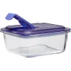 Gifi Conservation Alimentaire^Boîte alimentaire Luminarc verre Easy Box transparent et vert 76 cl
