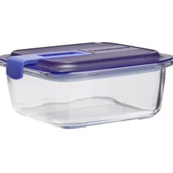 Gifi Conservation Alimentaire^Boîte alimentaire Luminarc verre Easy Box transparent et vert 76 cl