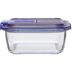Gifi Conservation Alimentaire^Boîte alimentaire Luminarc verre Easy Box transparent et vert 76 cl