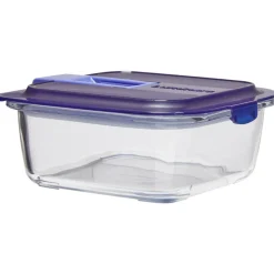 Gifi Conservation Alimentaire^Boîte alimentaire Luminarc verre Easy Box transparent et vert 76 cl