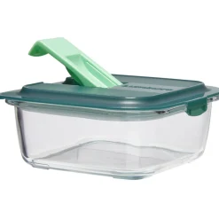 Gifi Conservation Alimentaire^Boîte alimentaire Luminarc verre Esay Box transparent et vert 76 cl