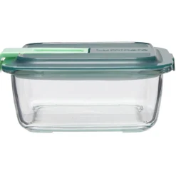 Gifi Conservation Alimentaire^Boîte alimentaire Luminarc verre Esay Box transparent et vert 76 cl