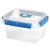 Gifi Conservation Alimentaire^Boîte alimentaire rectangulaire transparente bleu et blanc 1,5L