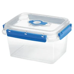 Gifi Conservation Alimentaire^Boîte alimentaire rectangulaire transparente bleu et blanc 1,5L