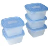 Gifi Conservation Alimentaire^Boîte alimentaire Take away 1.1 L transparente et bleue x5