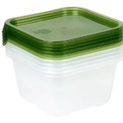Gifi Conservation Alimentaire^Boîte alimentaire transparente et verte x5
