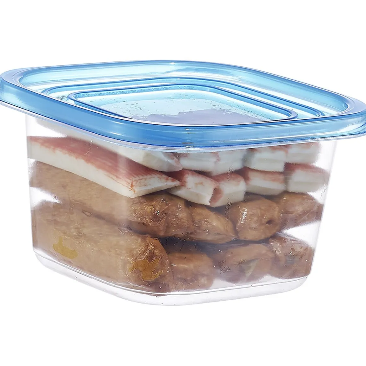 Gifi Conservation Alimentaire^Boîte alimentaire transparente couvercle bleu x18