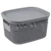 Best Boîte avec couvercle 6L gris Entretien Du Linge