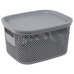 Best Boîte avec couvercle 6L gris Entretien Du Linge