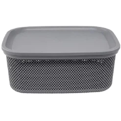 Outlet Boîte avec couvercle 12L gris Entretien Du Linge