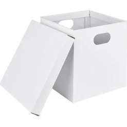 Hot Boîte carton noire ou blanche 27x27xH27cm Rangement