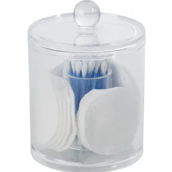 Boîte cylindrique à coton tige transparente^Gifi