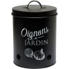 Gifi Conservation Alimentaire^Boîte de conservation métal noir pour oignon