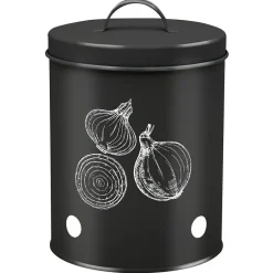 Gifi Conservation Alimentaire^Boîte de conservation pour oignon en métal noir