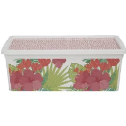 Online Boîte de rangement 6 L design fleur et feuille exotique Entretien Du Linge