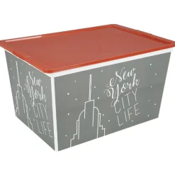 Sale Boîte de rangement 50 L design city Entretien Du Linge