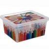 New Boîte de rangement 2 L motif crayon Entretien Du Linge