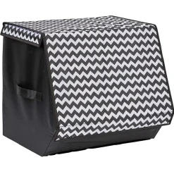 Outlet Boîte de rangement à ouverture frontale motif chevron H35 cm Entretien Du Linge
