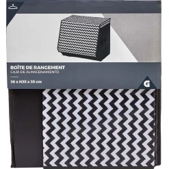Outlet Boîte de rangement à ouverture frontale motif chevron H35 cm Entretien Du Linge