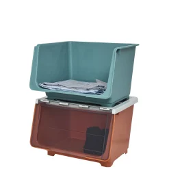 Outlet Boîte de rangement à ouverture latérale - 43x33xH30,5 cm Entretien Du Linge