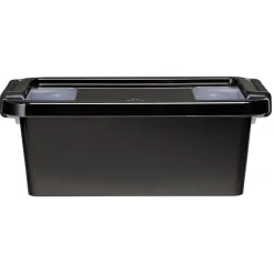 Boîte de rangement avec couvercle noir transparent 4L^Gifi Hot