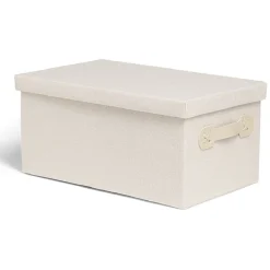 Best Boîte de rangement coton gris ou beige 36xH17x22cm Rangement