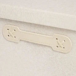 Best Boîte de rangement coton gris ou beige 36xH17x22cm Rangement