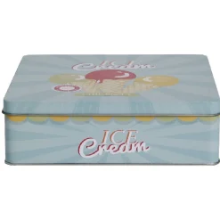 Gifi Conservation Alimentaire^Boîte de rangement cuisine bleue décor glace multicolore