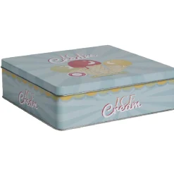 Gifi Conservation Alimentaire^Boîte de rangement cuisine bleue décor glace multicolore