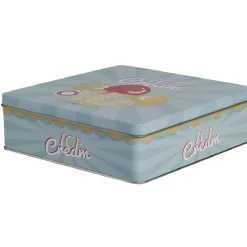 Gifi Conservation Alimentaire^Boîte de rangement cuisine bleue décor glace multicolore