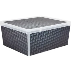 Boîte de rangement design carbone 18 L Rangement