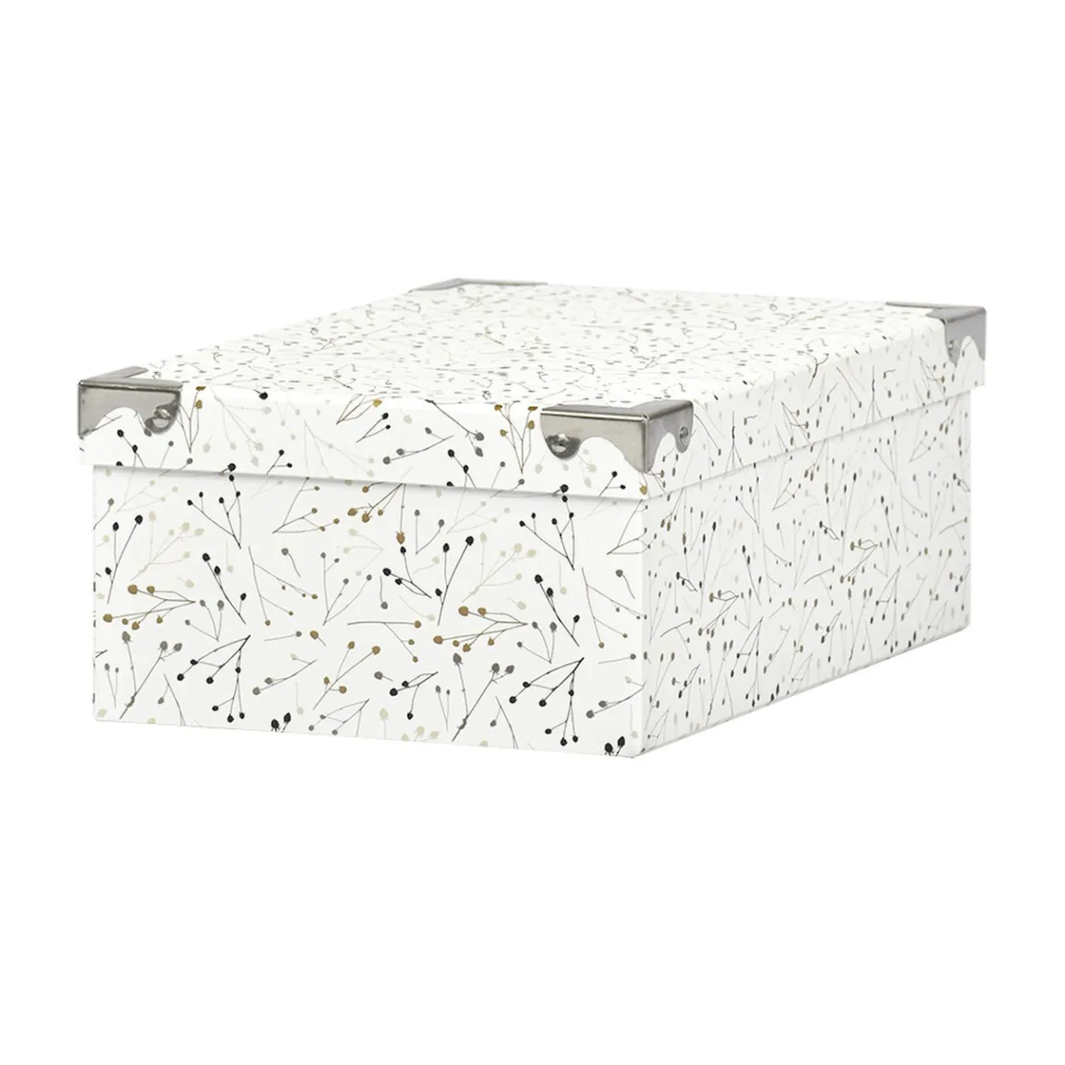 New Boîte de rangement en carton L.28 x l.19,5 x H.10,8 cm Entretien Du Linge