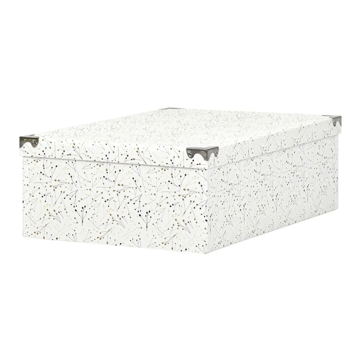 Sale Boîte de rangement en carton L.48 x l.33,5 x H.16 cm Entretien Du Linge