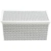 New Boîte de rangement en plastique motif graphique gris blanc 18L Entretien Du Linge