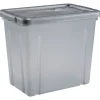 Boîte de rangement en plastique gris fumée 8,8L Rangement