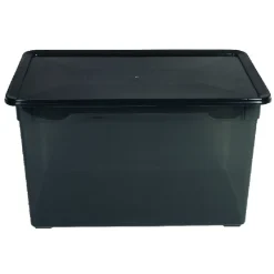 Hot Boîte de rangement noire 46 L Entretien Du Linge