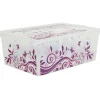 Outlet Boîte de rangement plastique 10 L design arabesque Entretien Du Linge