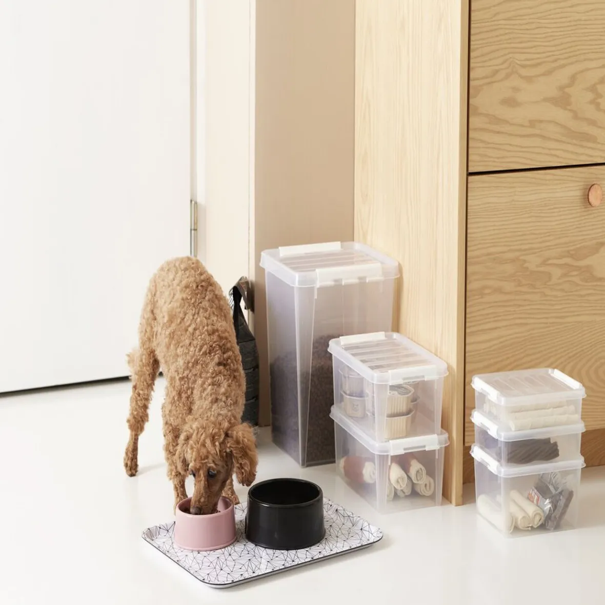 Online Boîte de rangement plastique transparent 1L Entretien Du Linge