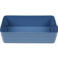 Hot Boîte de rangement plastique bleu violet x4 Entretien Du Linge