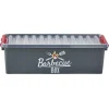 Hot Boîte de rangement plastique pour barbecue grise et rouge Entretien Du Linge