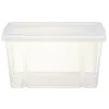 Boîte de rangement transparente avec couvercle 30L Rangement