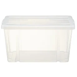 Boîte de rangement transparente avec couvercle 30L Rangement
