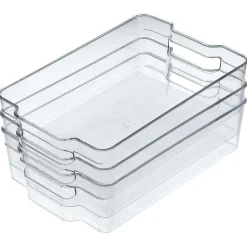 Gifi Rangement De Cuisine^Boîte de rangement transparente pour réfrigérateur x3