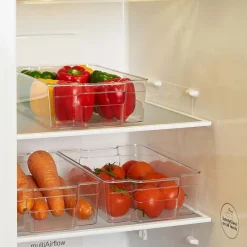 Gifi Rangement De Cuisine^Boîte de rangement transparente pour réfrigérateur x3